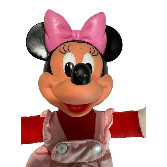 Mattel Minnie Mouse Learn to Dress Doll Pink Dress Bow 1980s Vintage STAINS - Picture 1 of 10